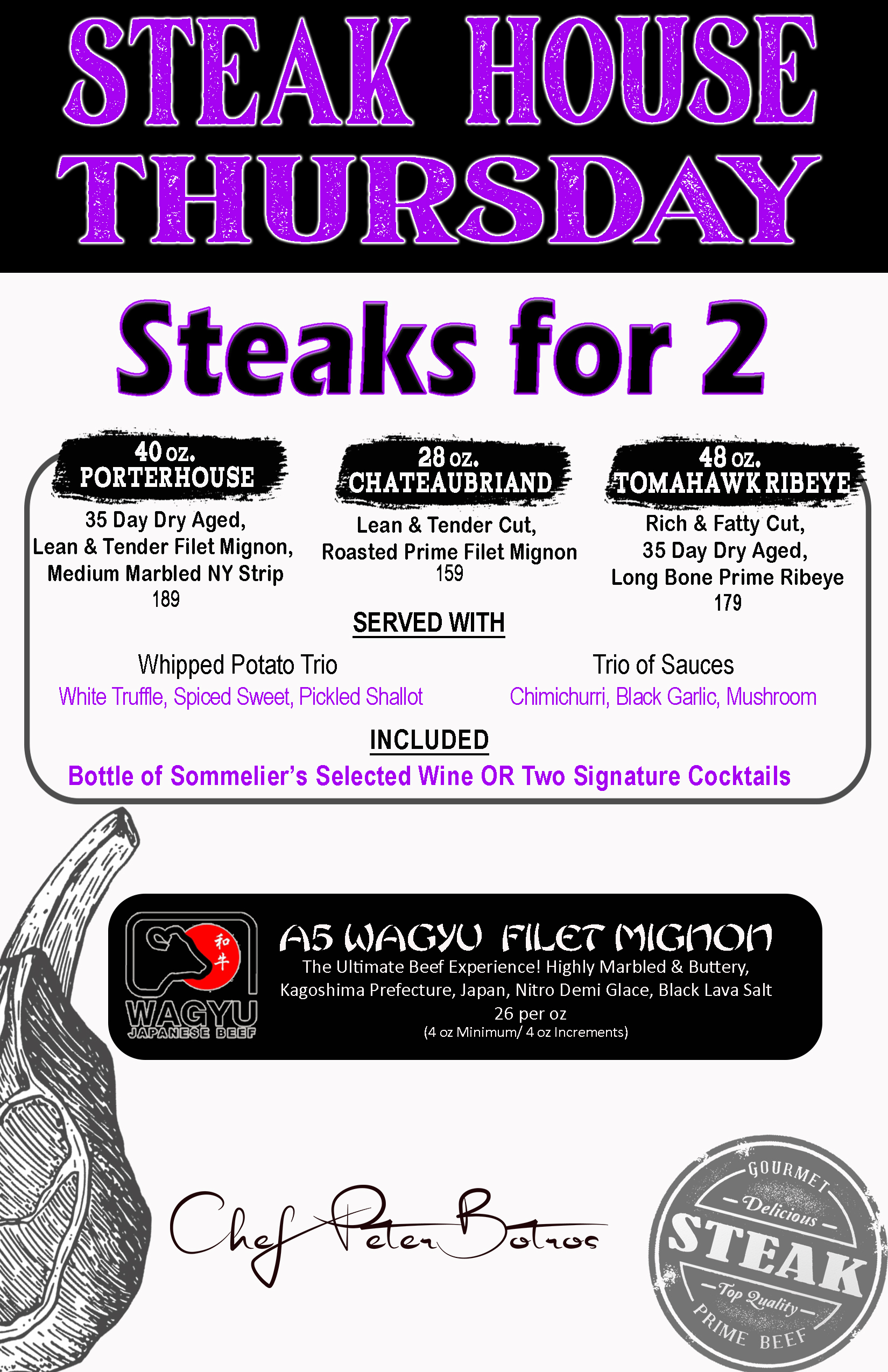 Steak House Thursday steaks for two flyer